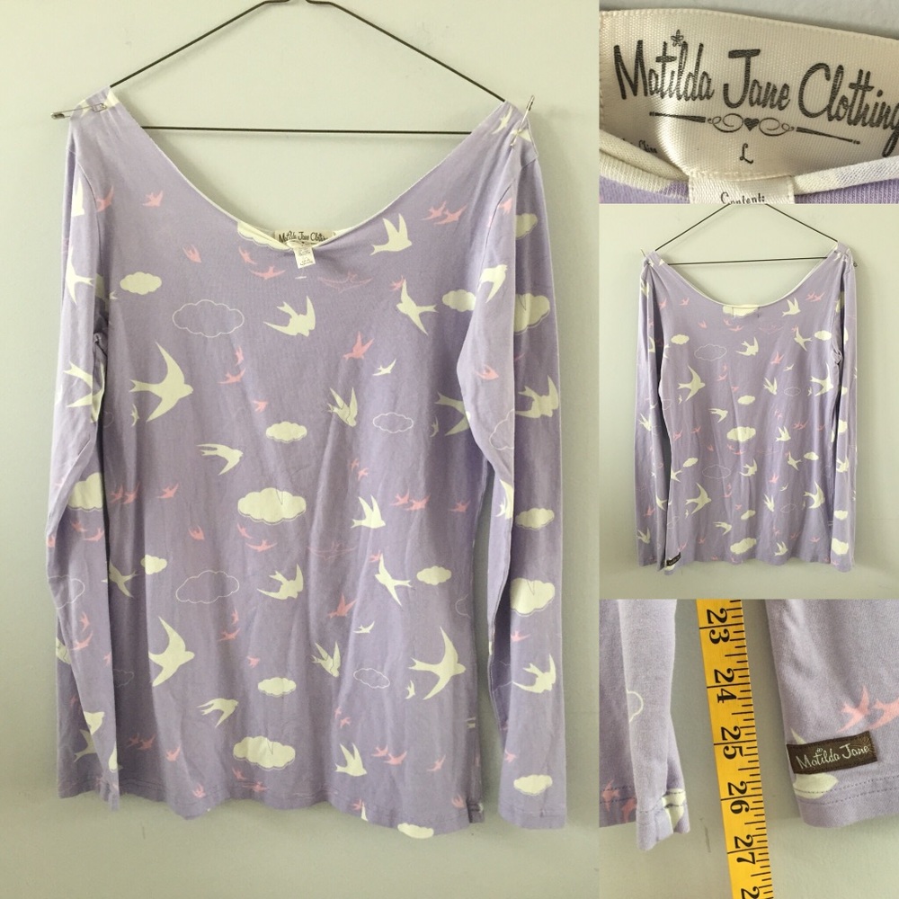 Matilda Jane purple wide shoulder sz L